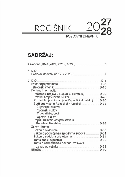 Ročišnik dvogodišnji 2027.-2028.
